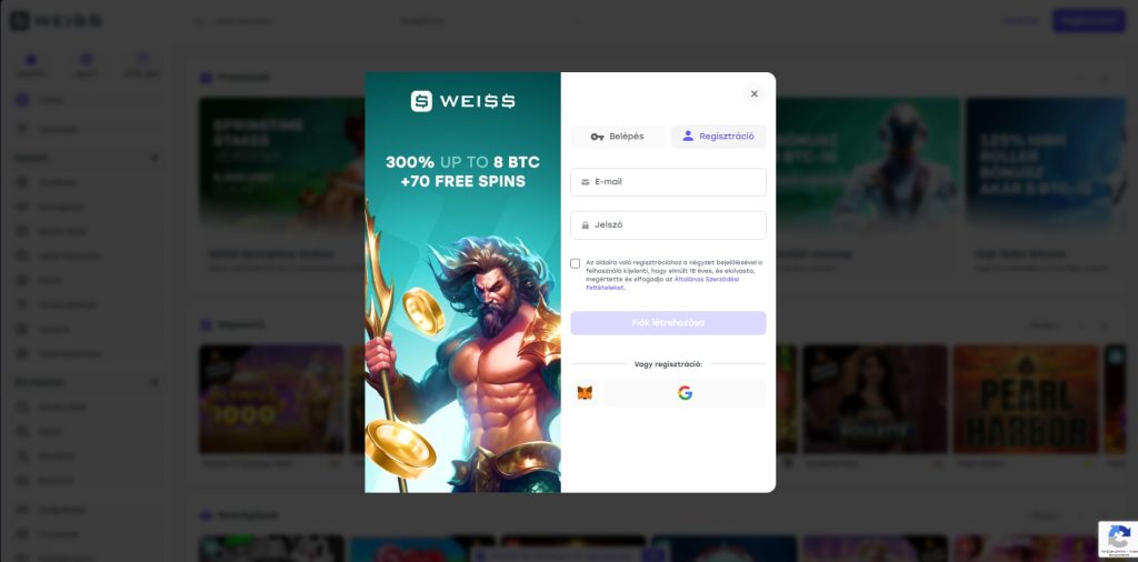 weiss regisztracio