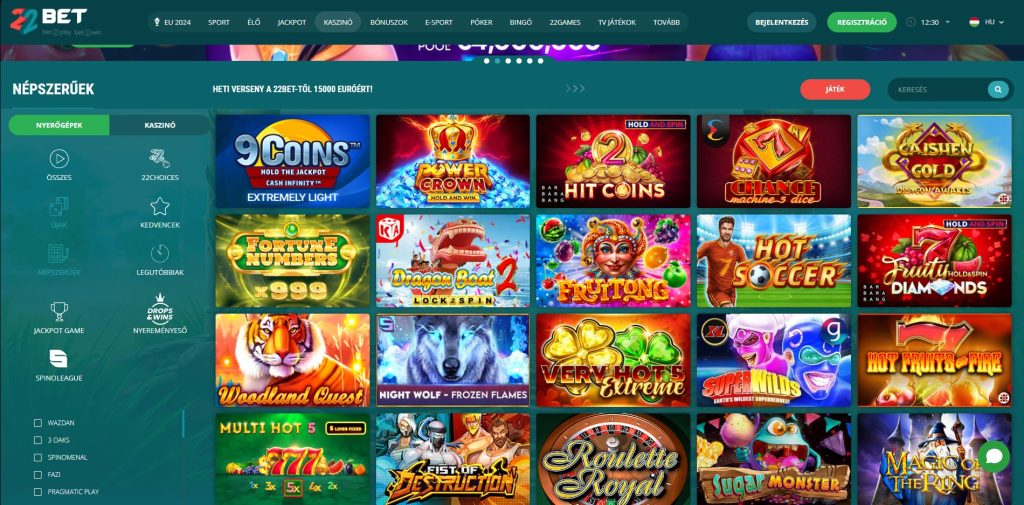 22bet nyerogepes jatekok