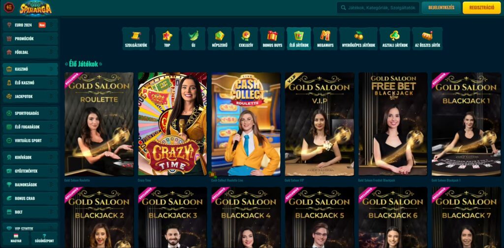 spinanga elo kaszino