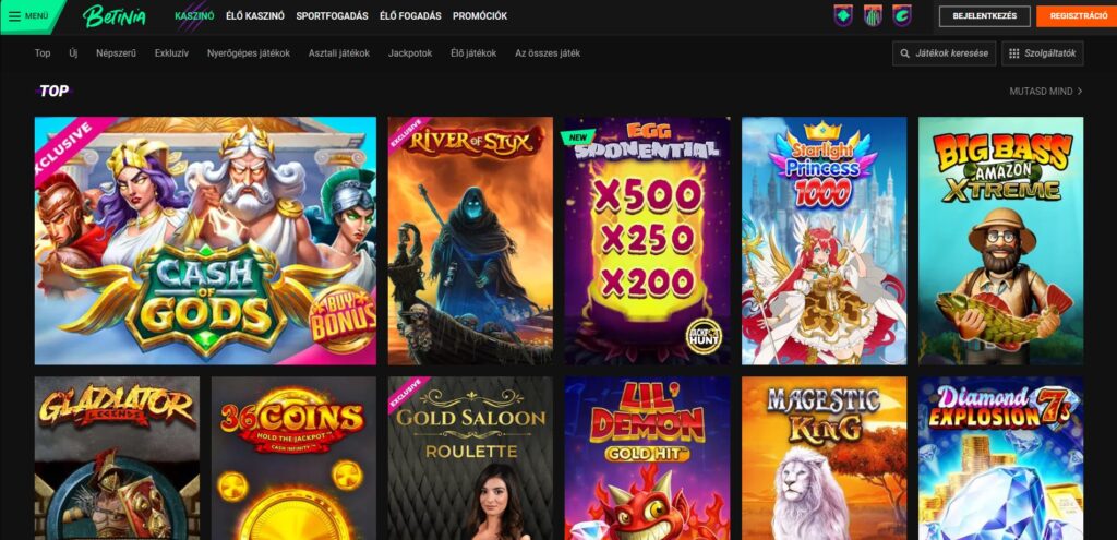 betinia Nyerőgépek