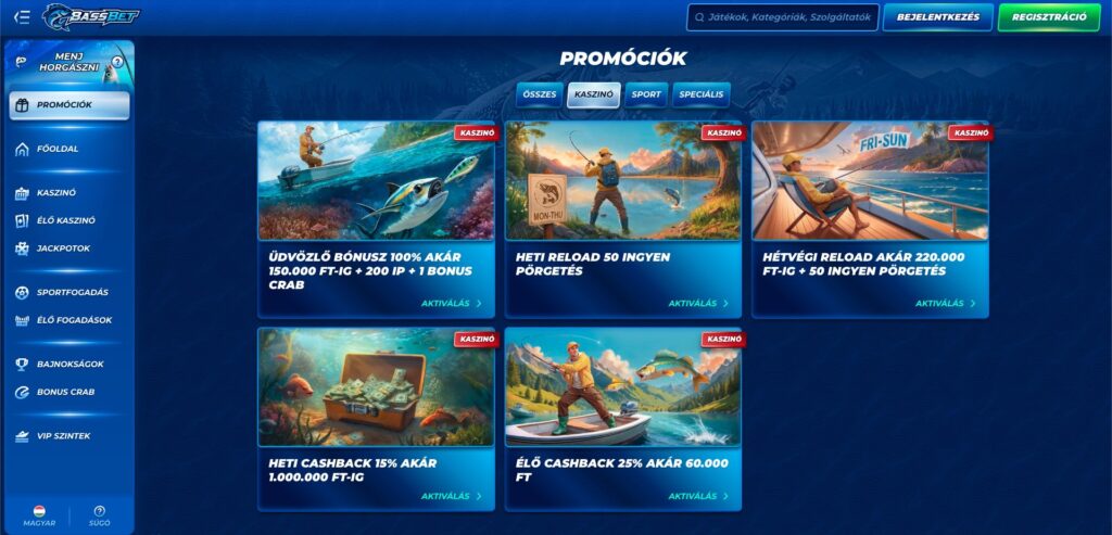 Bassbet Casino bónuszok