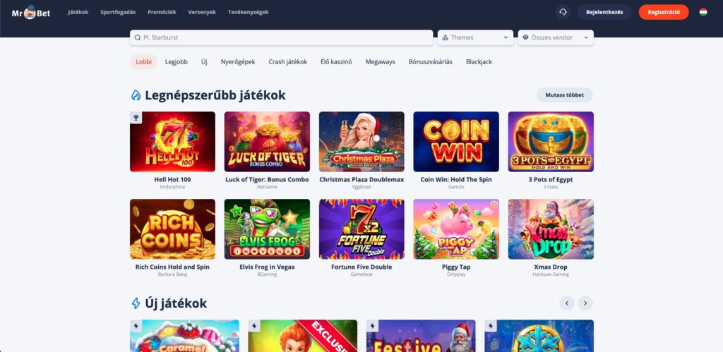 MrBet Casino nyerőgépek