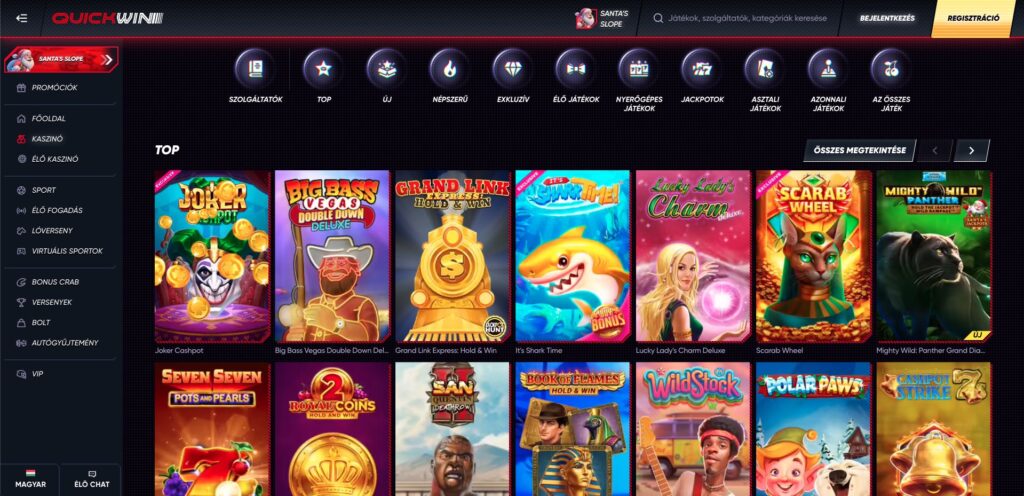 Quickwin Casino nyerőgépek
