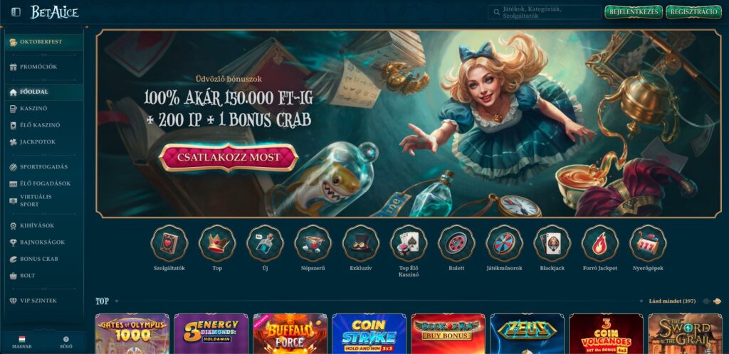 BetAlice Casino Magyarország