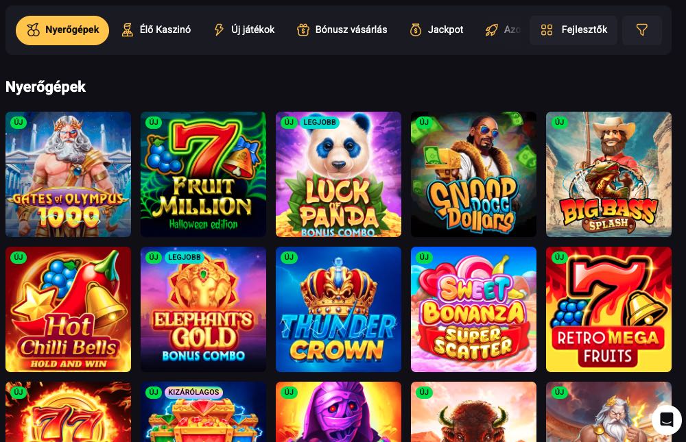 Amonbet Casino nyerőgépek