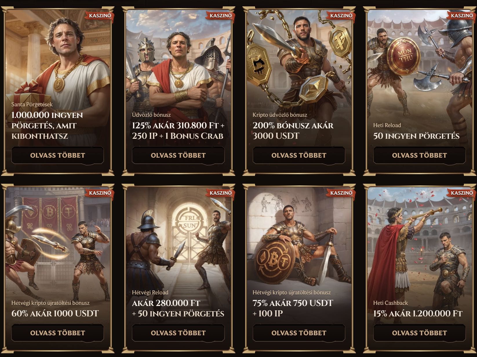 Lanista Casino bónuszok