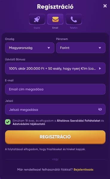 Kingmaker Casino regisztráció