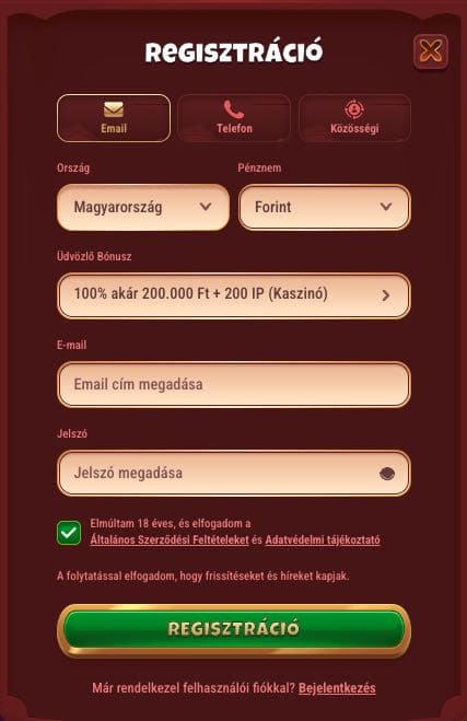 Magius casino regisztráció