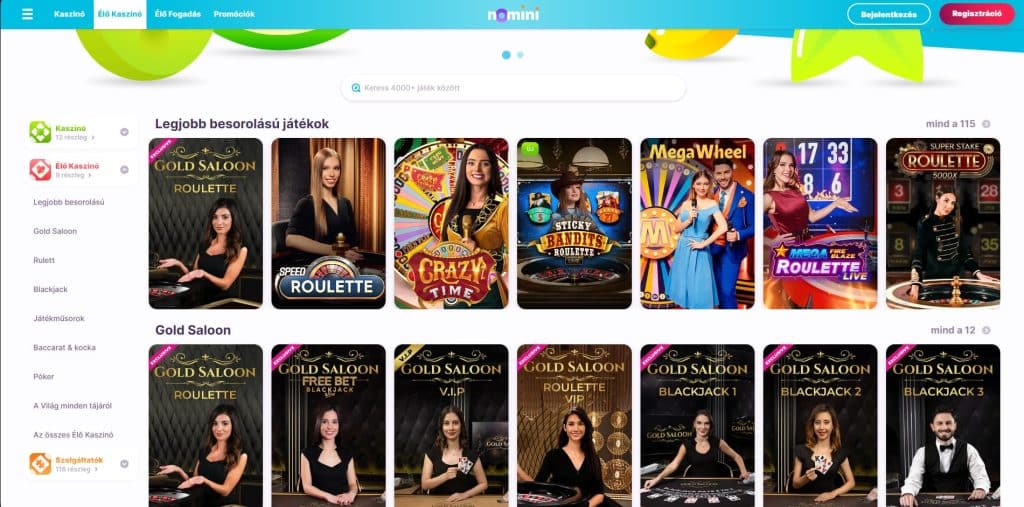 nomini elo kaszino