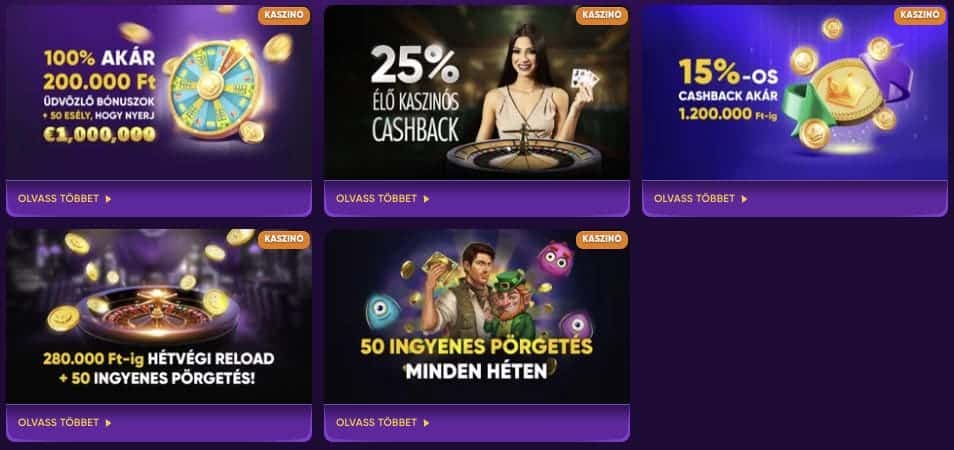 Kingmaker Casino bónuszok